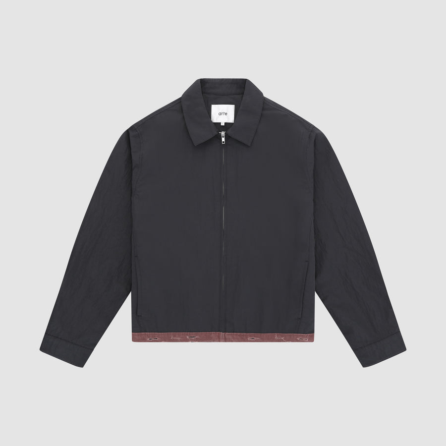 Veste classique en ruban de lin - Noir