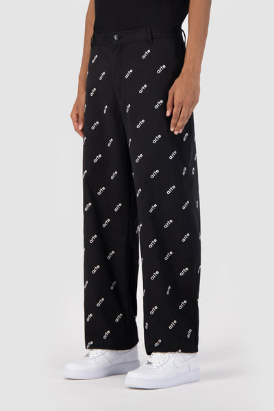 Allover Logo Pants - Black