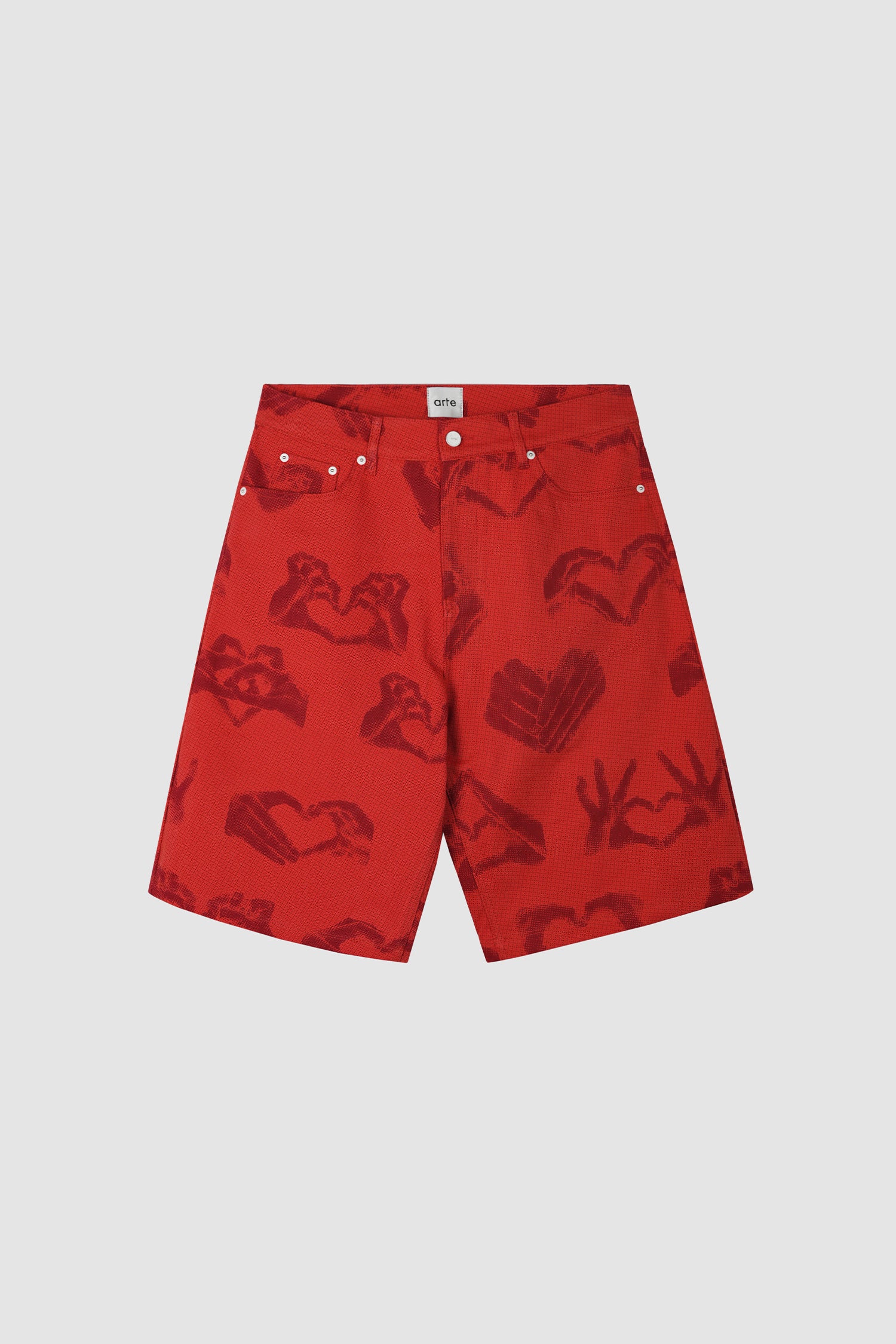 Hand Heart Shorts - Red