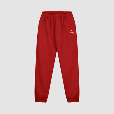 Heart Logo Sweatpants - Red