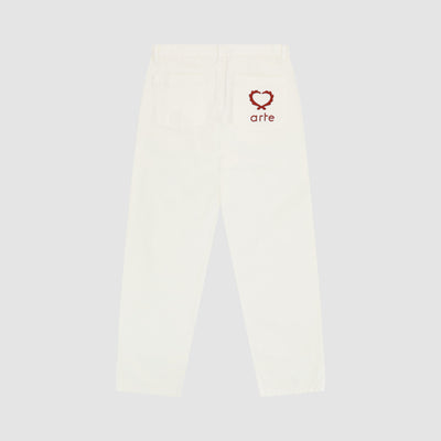 Poage Back Heart Pants - Cream