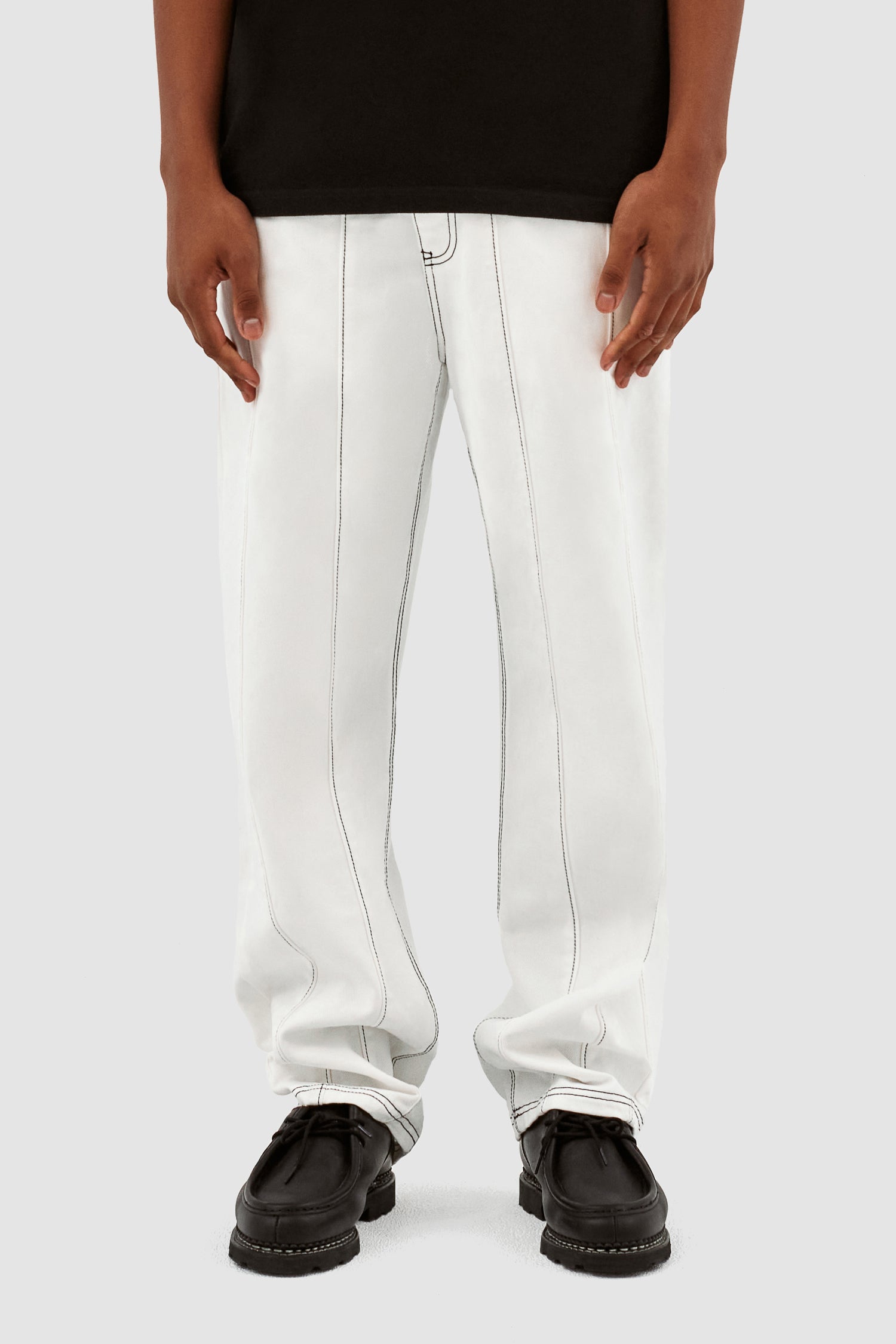 Poage Detail Pants - White