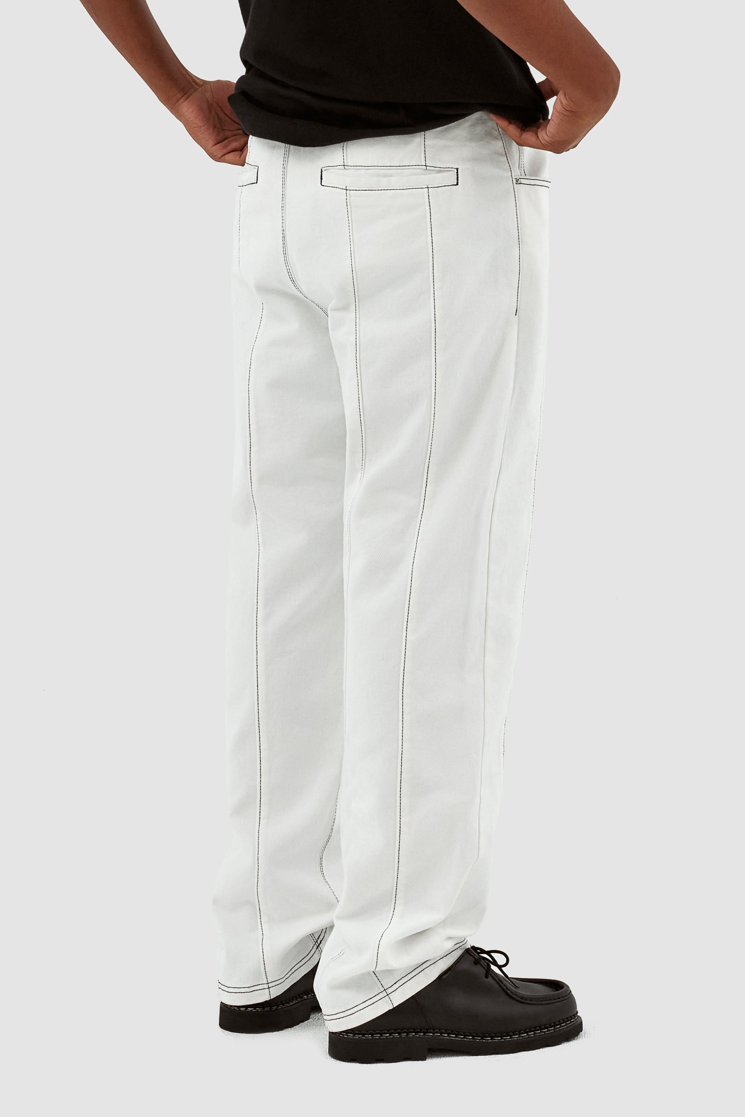 Poage Detail Pants - White