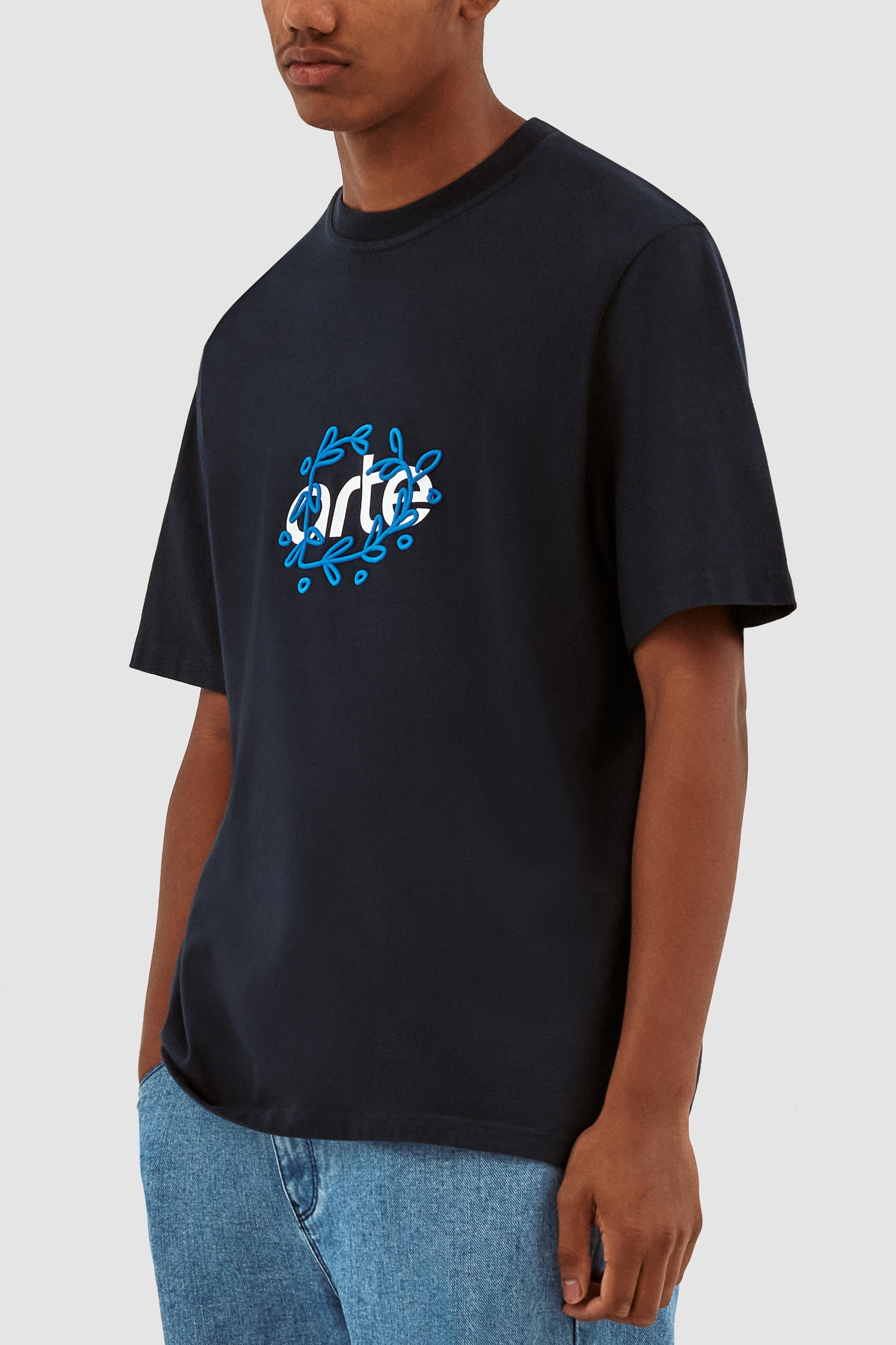 Teo Arte Front T-shirt - Navy