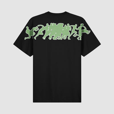 Teo Back Multi Runner T-shirt - Black