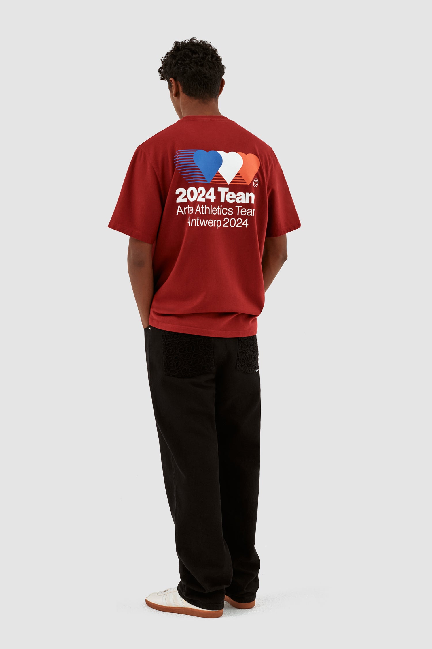 Teo Back Team T-shirt - Bordeaux