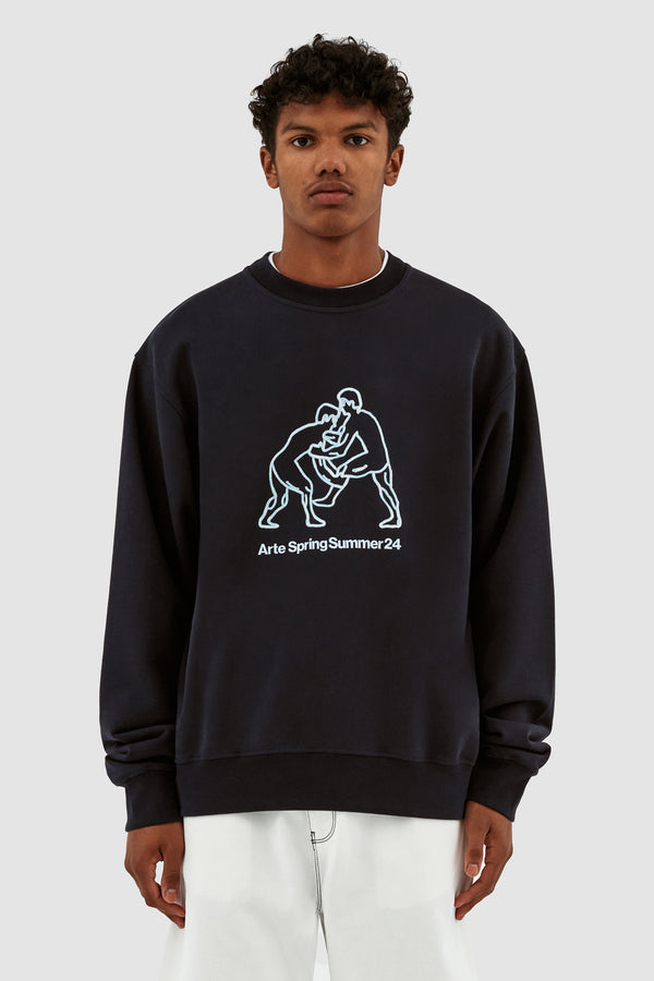 Carlos Fighters Crewneck - Navy