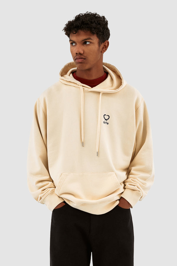 Hank Small Heart Hoodie - Cream