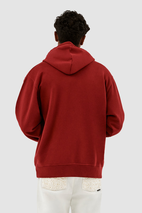 Hank Small Heart Hoodie - Bordeaux