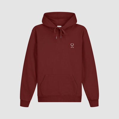 Hank Small Heart Hoodie - Bordeaux