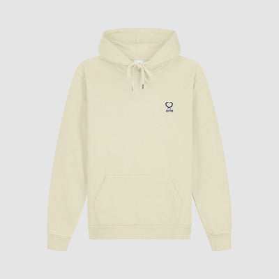 Hank Small Heart Hoodie - Cream