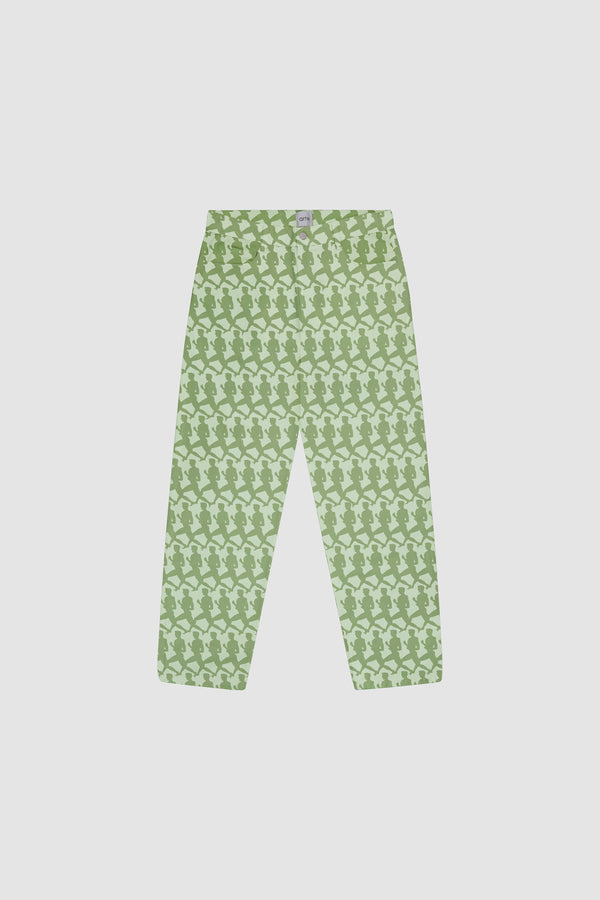 Jones Allover Pants in Green, front view