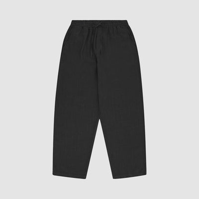 Jan Linnen Pantalon - Noir