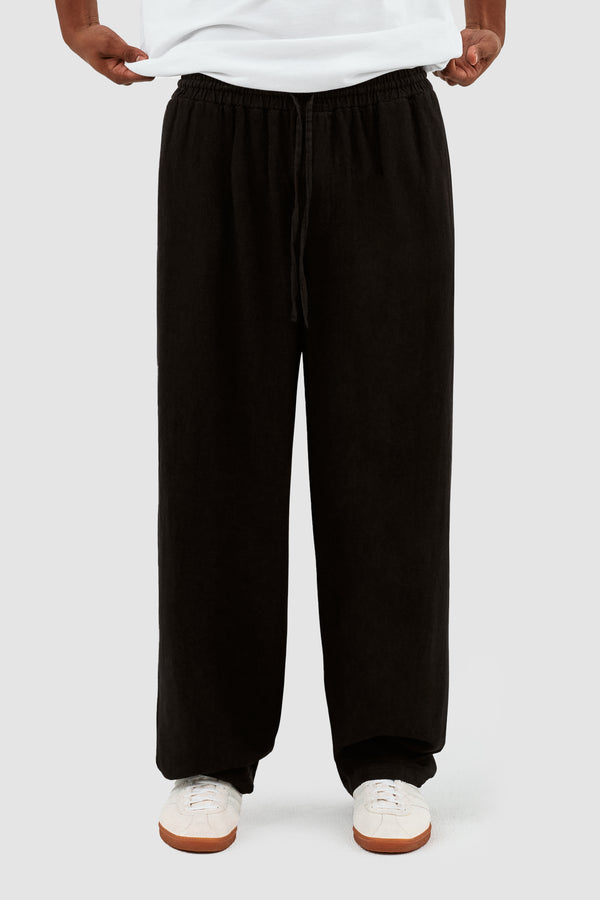 Jan Linnen Pants - Black