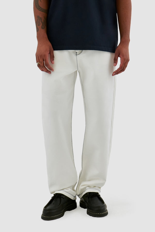 Poage Heart Detail Pants - White