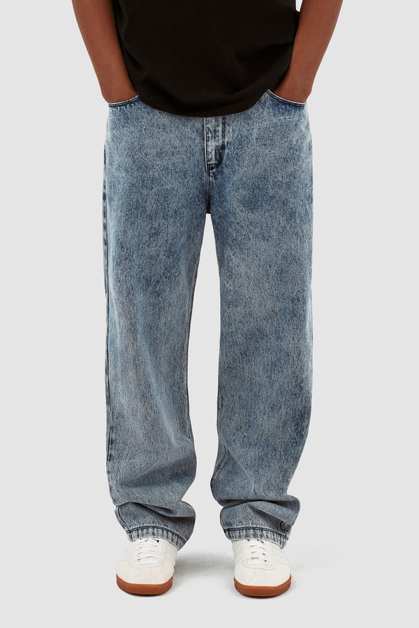 Poage Belt Detail Pants - Denim Vintage