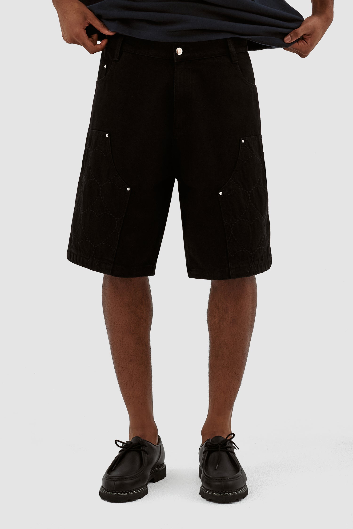Serena Heart Shorts - Black