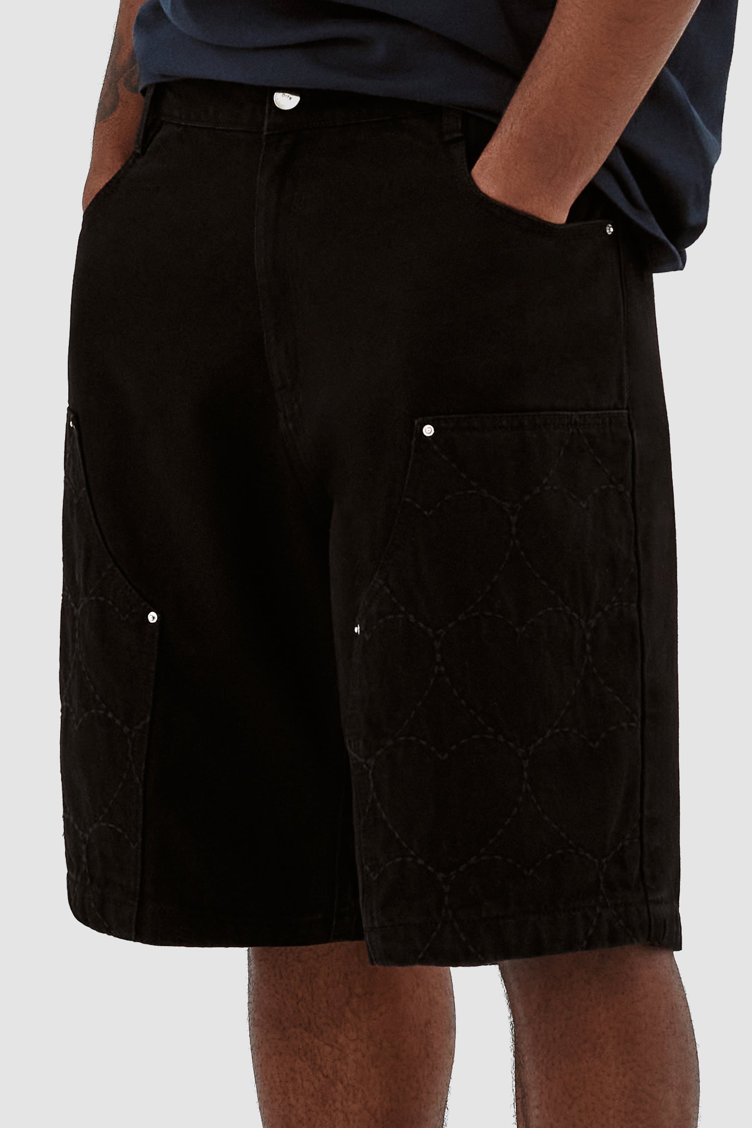 Serena Heart Shorts - Black