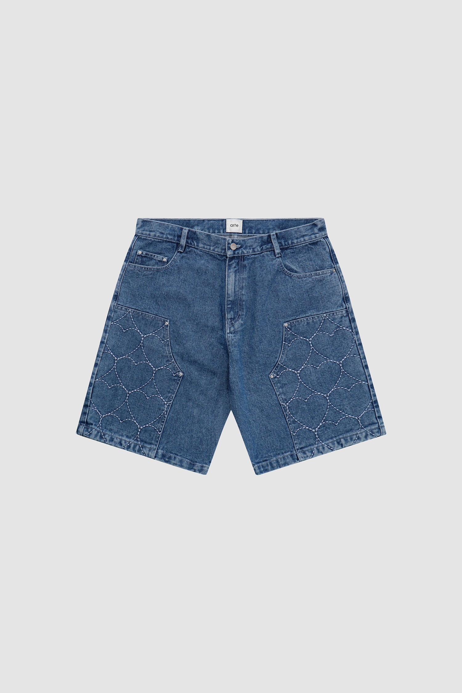 Short Serena Heart - Denim Bleach