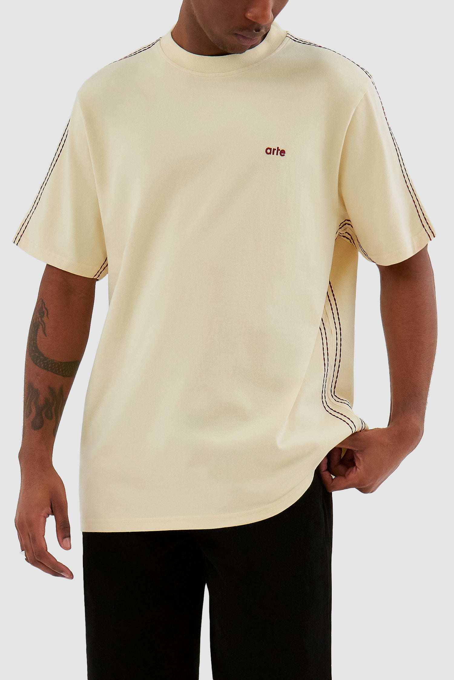 Trevor Detail Sleeve Shirt - Cream