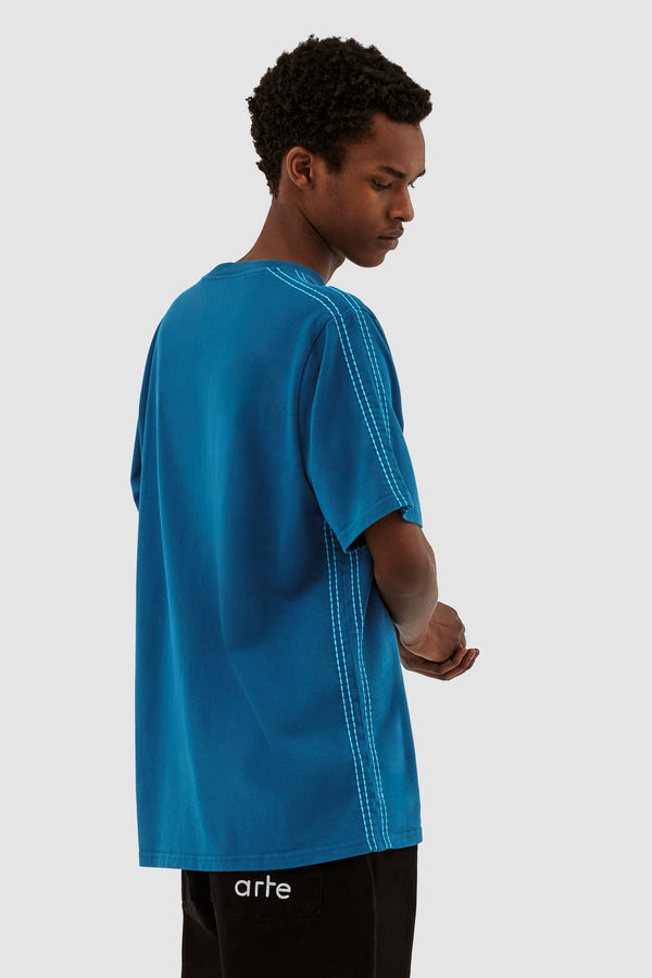 Trevor Detail Sleeve Shirt - Blue