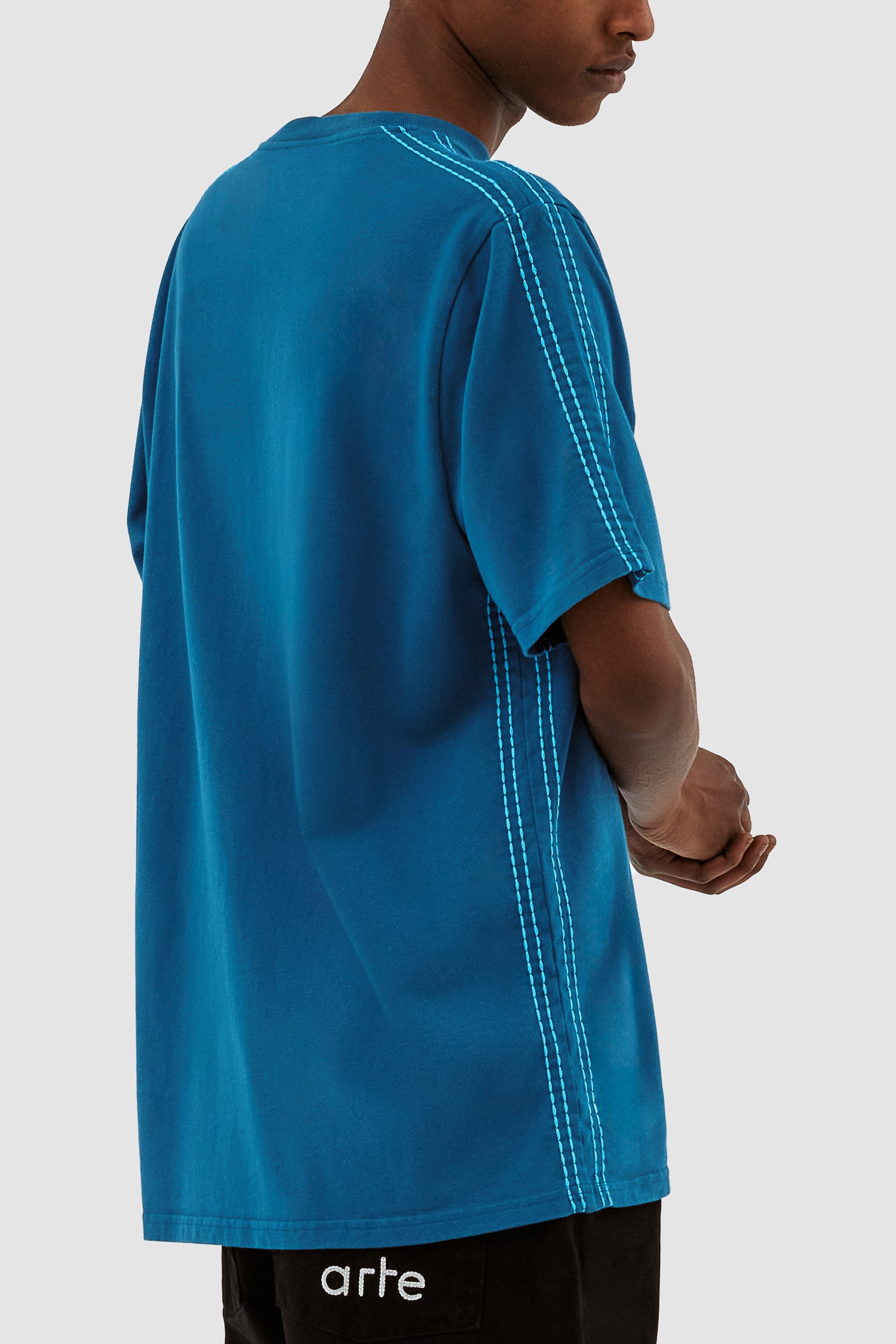 Trevor Detail Sleeve Shirt - Blue