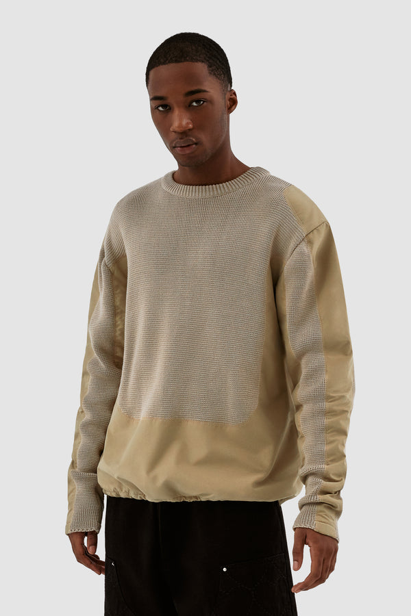 Kris Contrast Sweater - Cream
