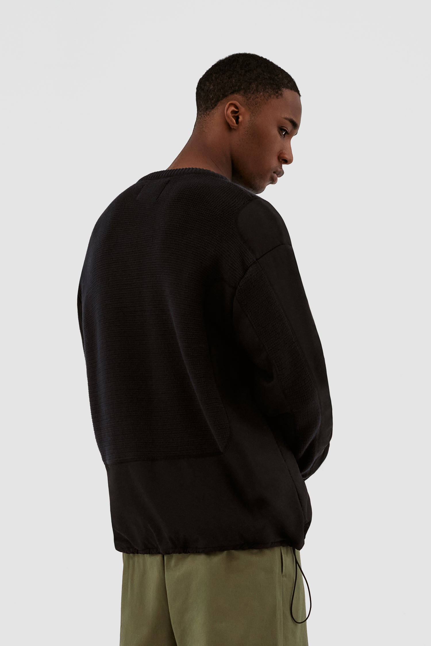 Kris Contrast Sweater - Black