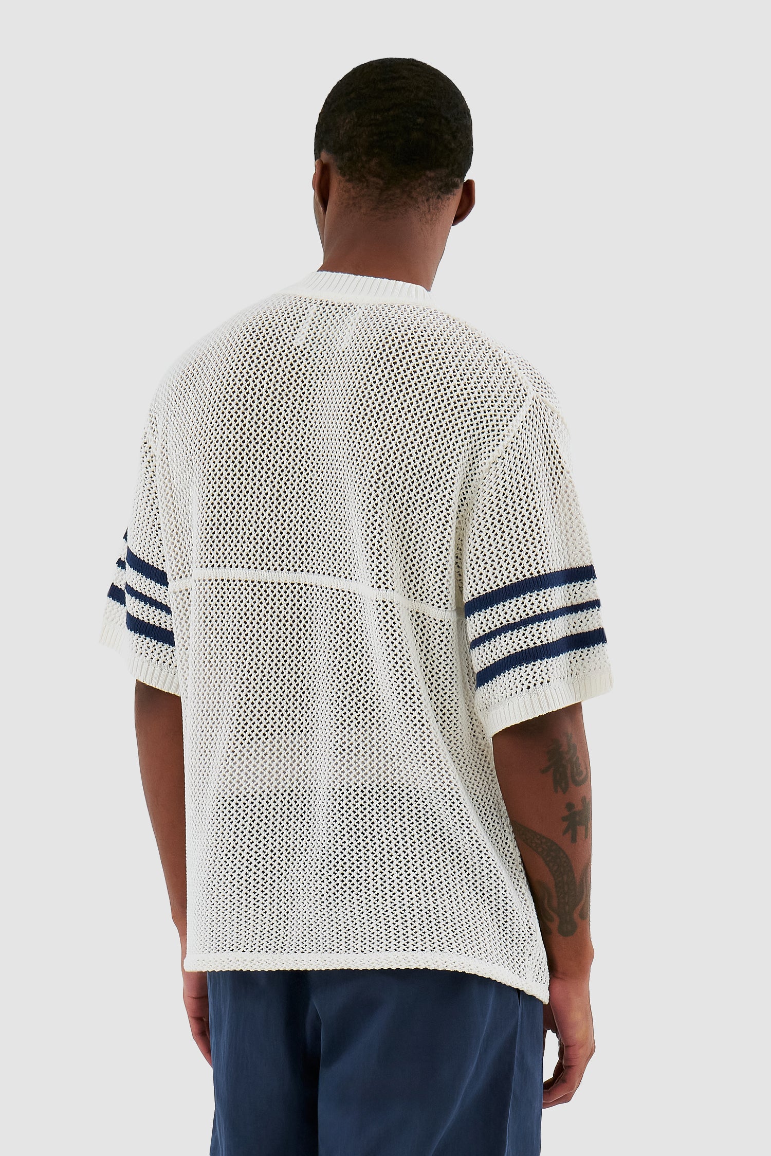 Shane Knit Stripe Shirt - White