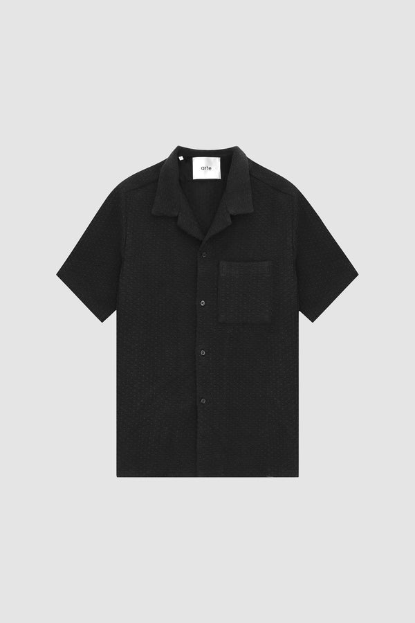 Smith Shirt in Black, front view
