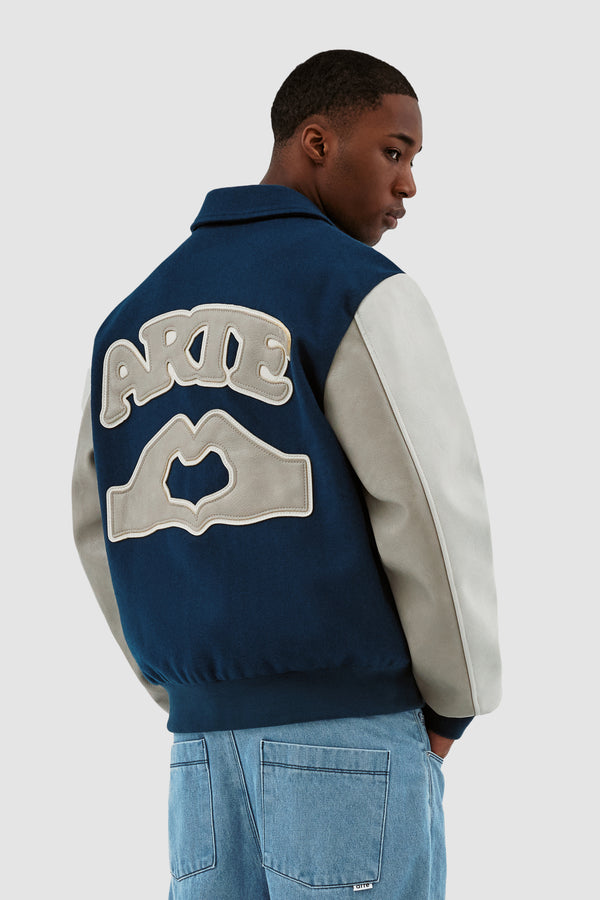 Jonah Team Jacket - Teal/Cream