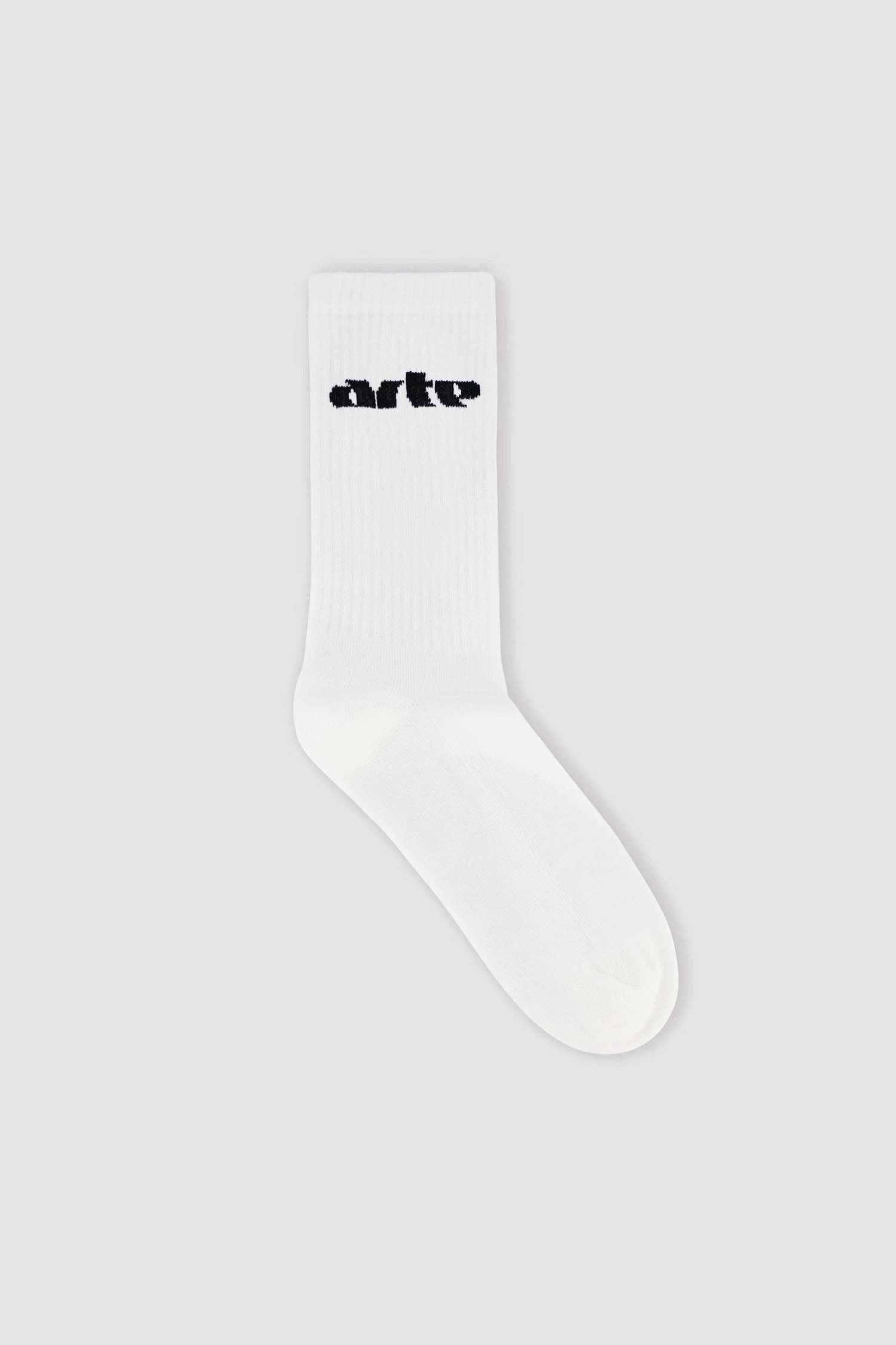 Arte Horizontal Socks - White