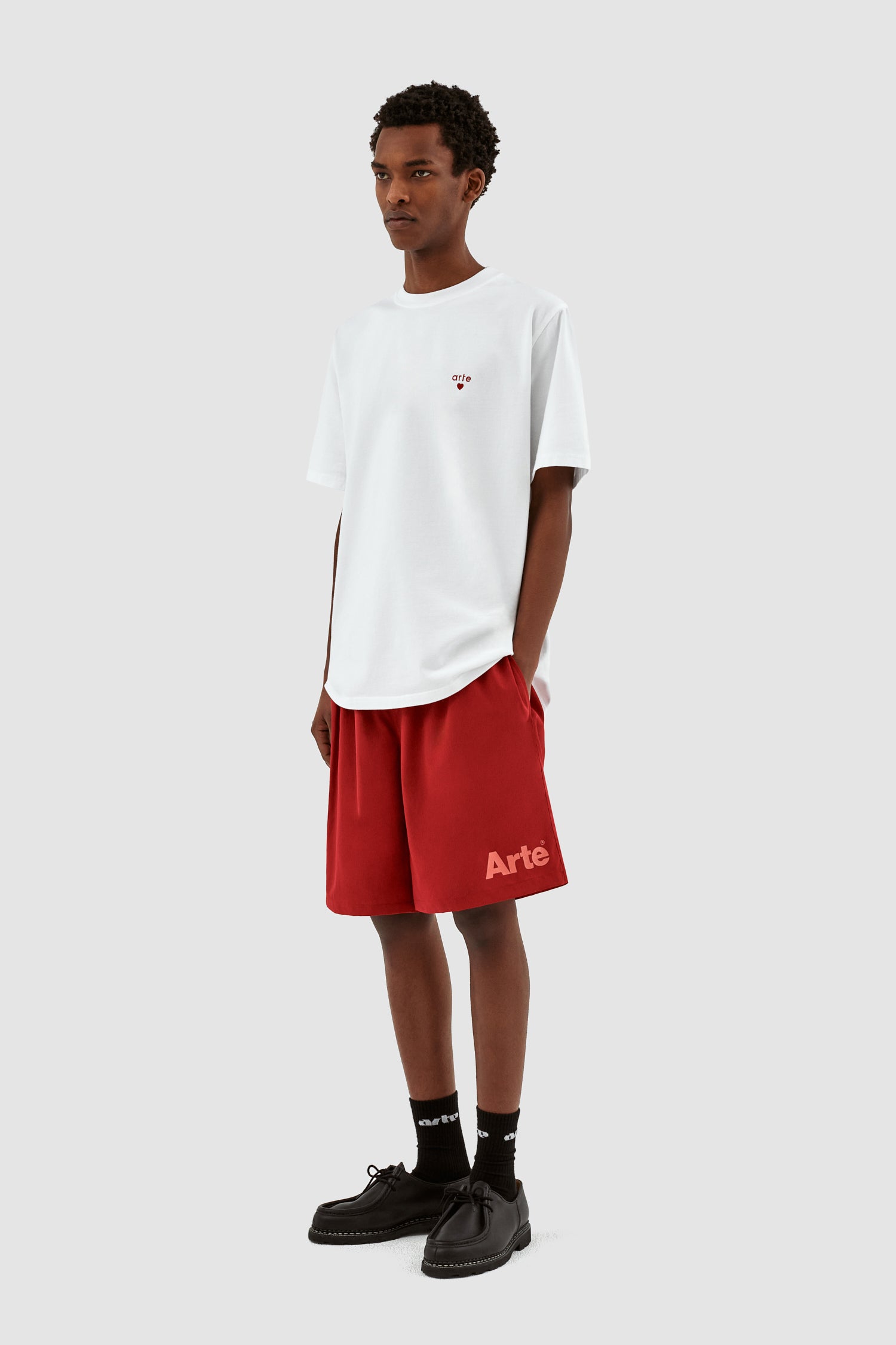 Samuel Logo Shorts - Bordeaux