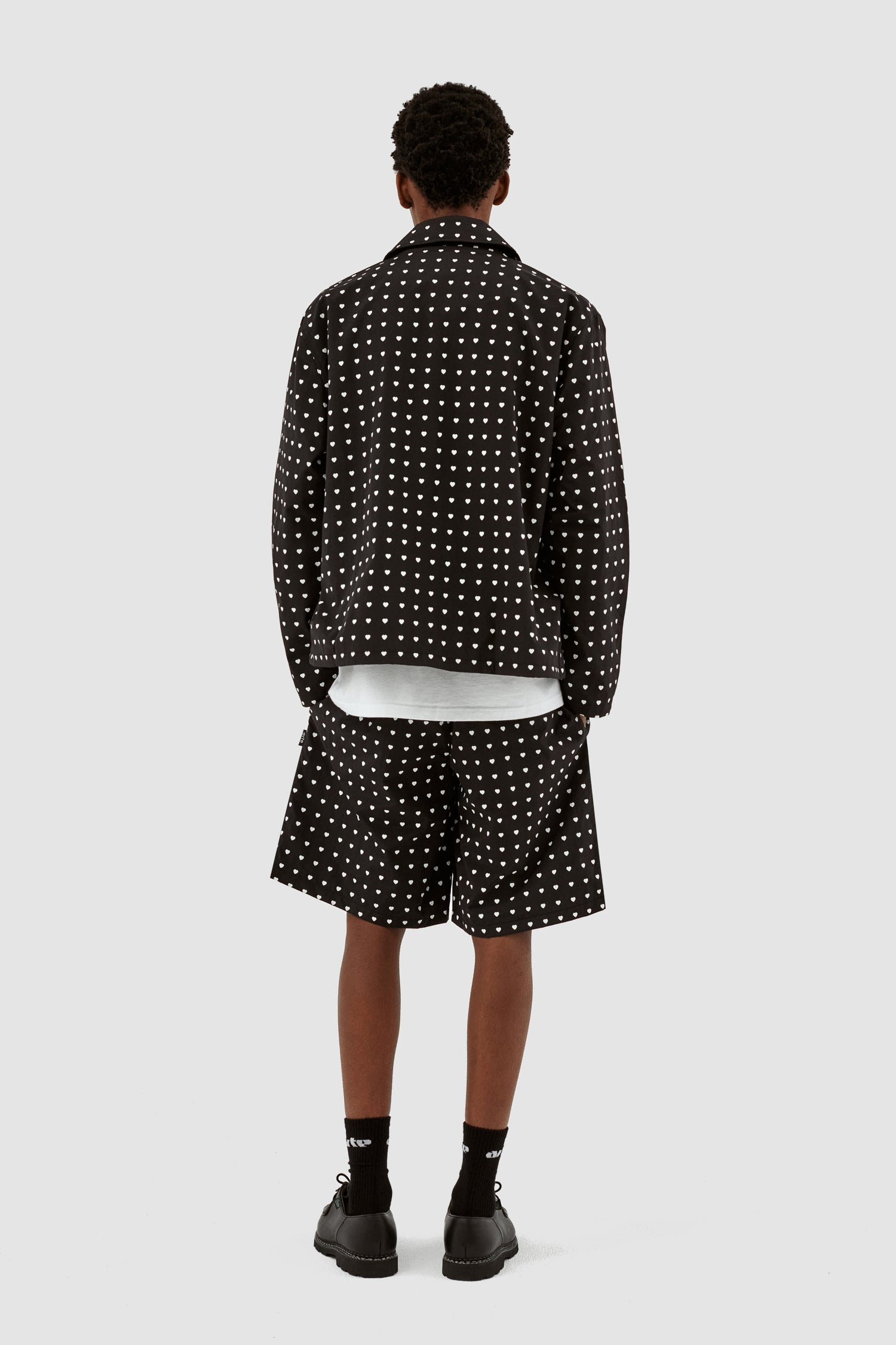 Jules Heart Shorts - Black/White