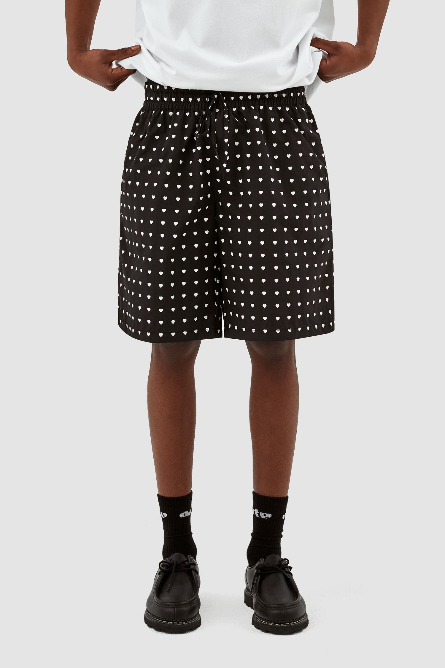 Jules Heart Shorts - Black/White
