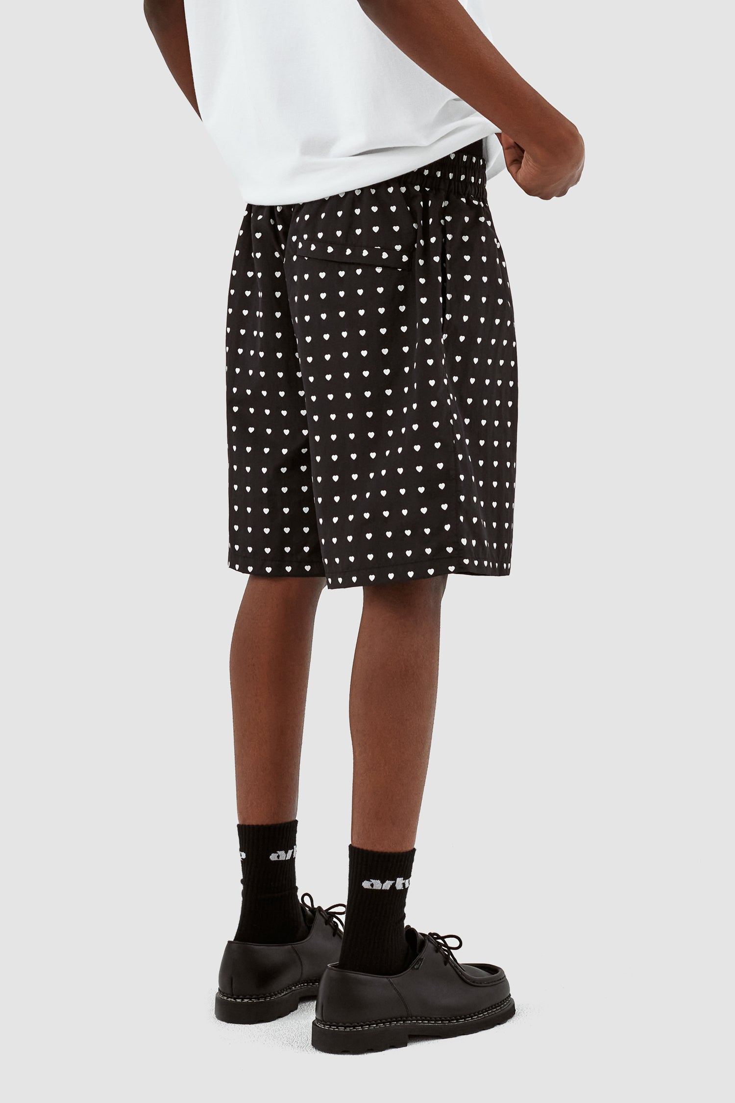 Jules Heart Shorts - Black/White