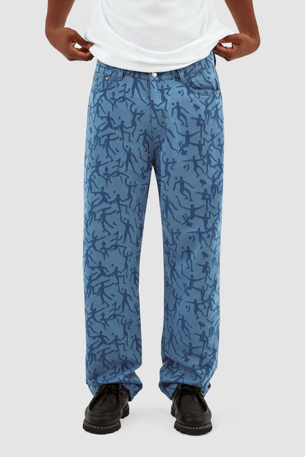 James Allover Pants - Blue