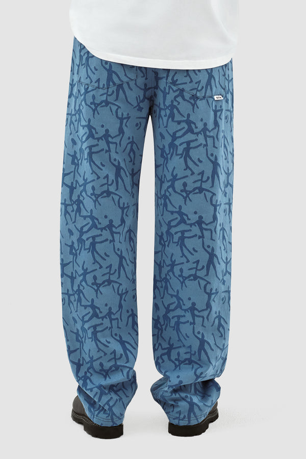 James Allover Pants - Blue
