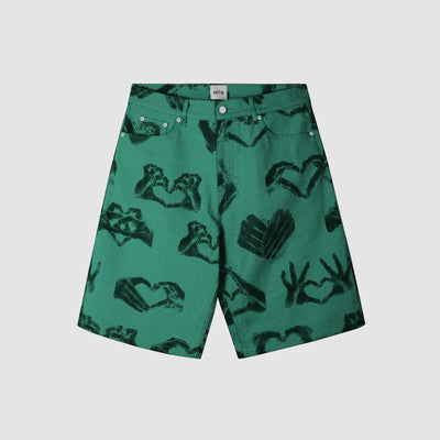 Hand Heart Shorts - Green