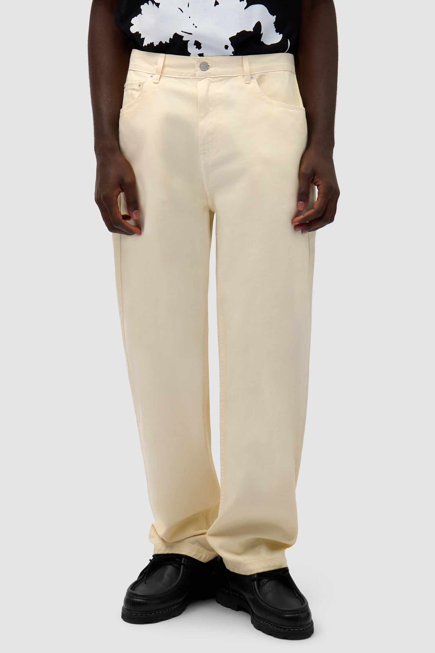 Back Bird Pants - Cream