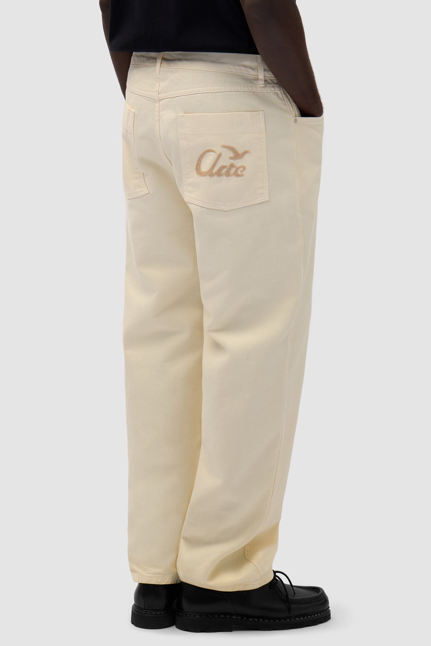 Back Bird Pants - Cream