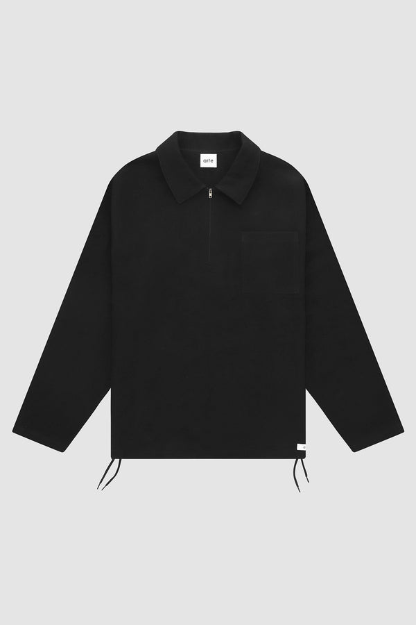 Label Pullover in Black, front view