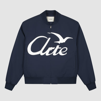 Logo Bird Bomber Jacket - Navy
