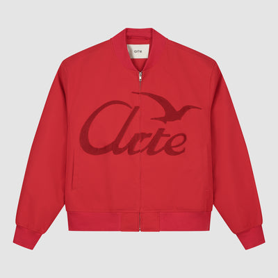 Logo Bird Bomber Jacket - Red