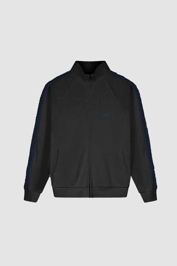 Braid Strip Jacket in Black, front view