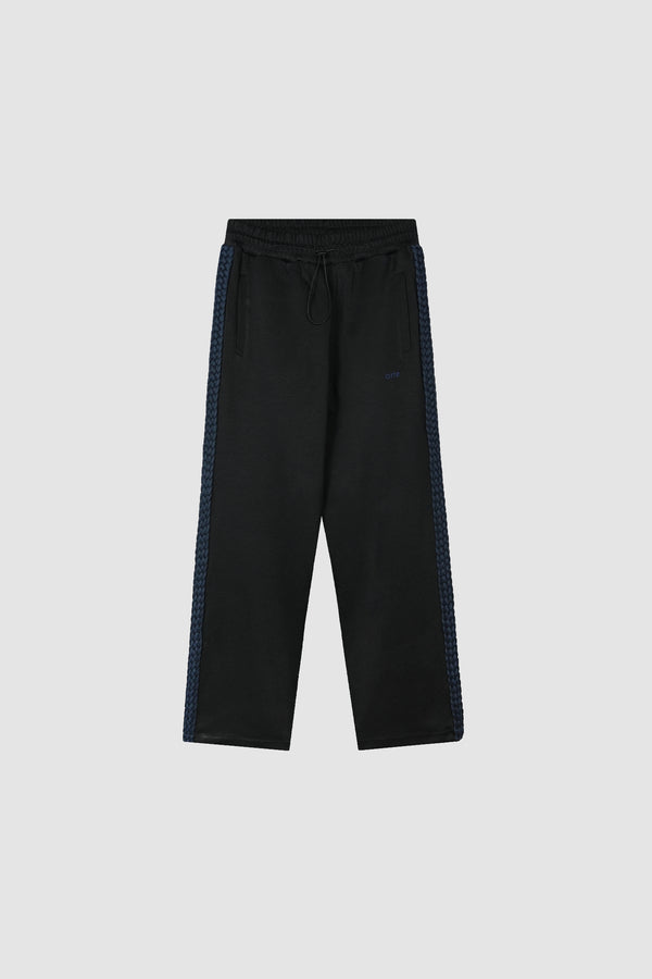 Braid Strip Pants in Black, front view