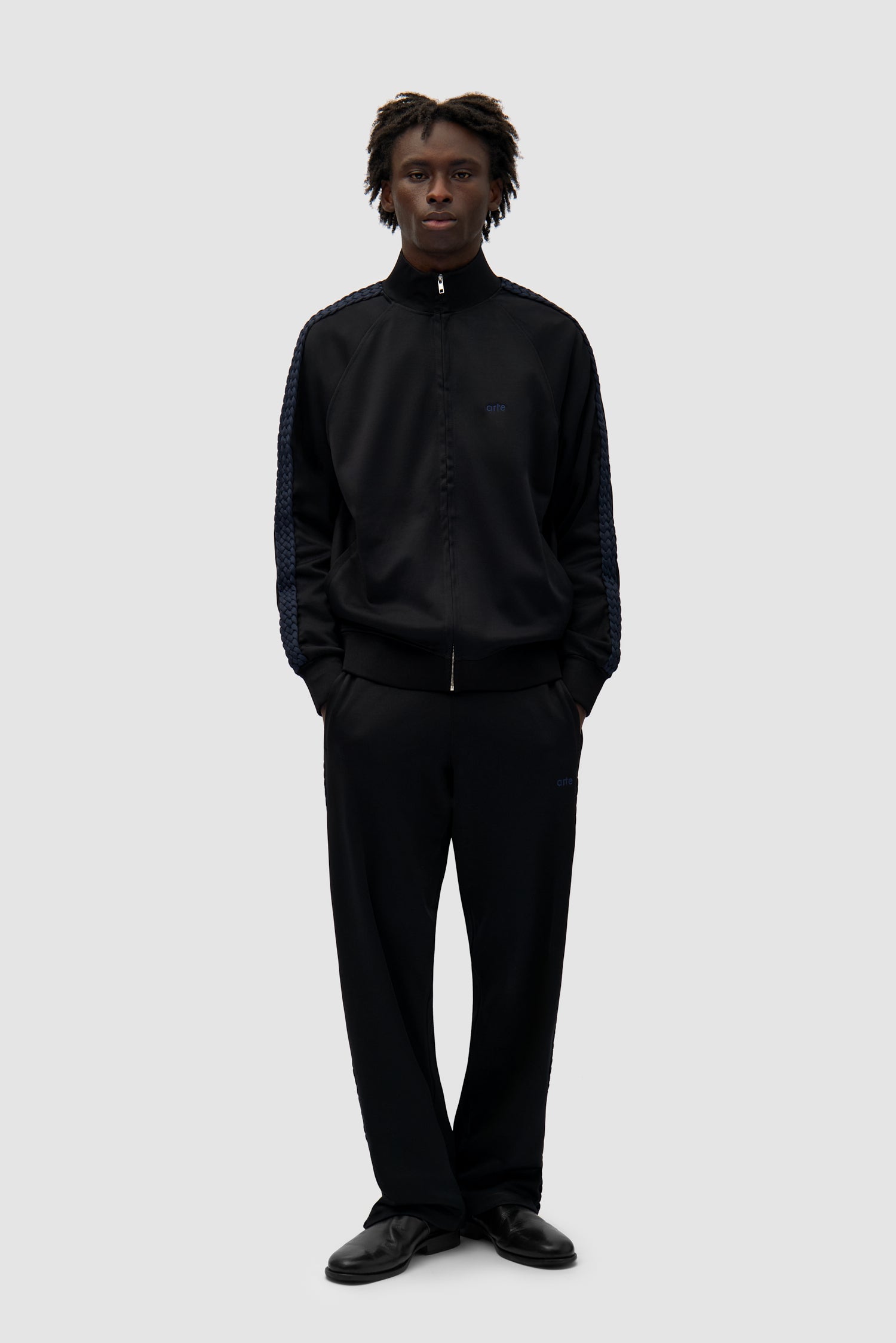 Pantalon à bandes tressées - Noir