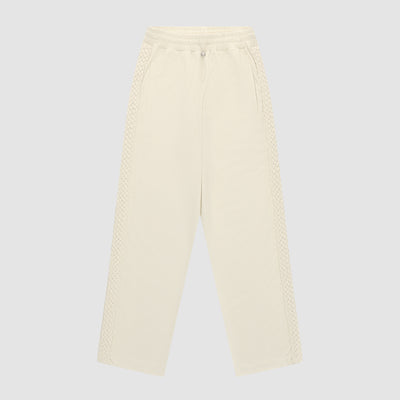 Pantalon à bandes tressées - Crème