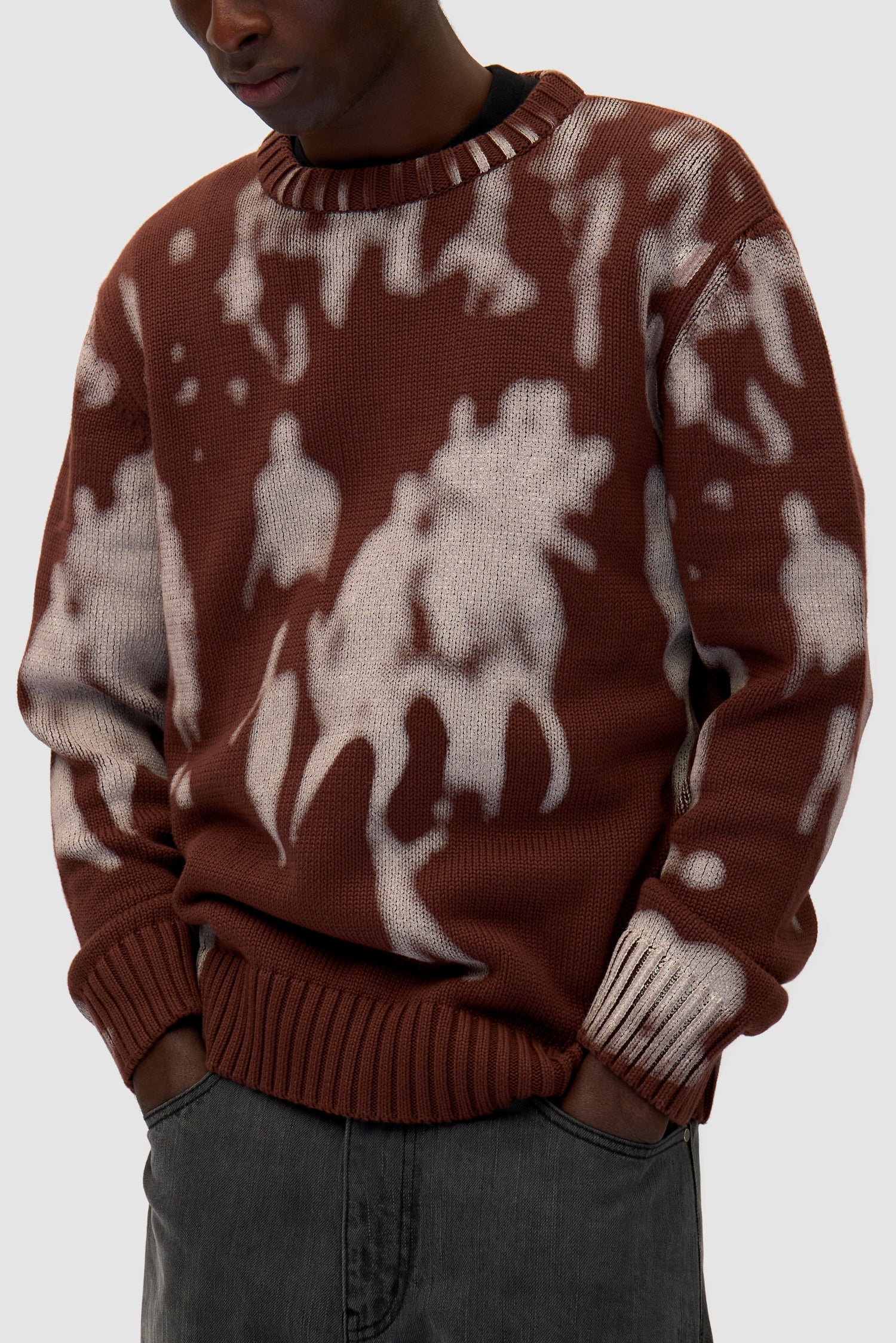 People Knit Sweater - Brown/Cream