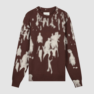People Knit Sweater - Brown/Cream